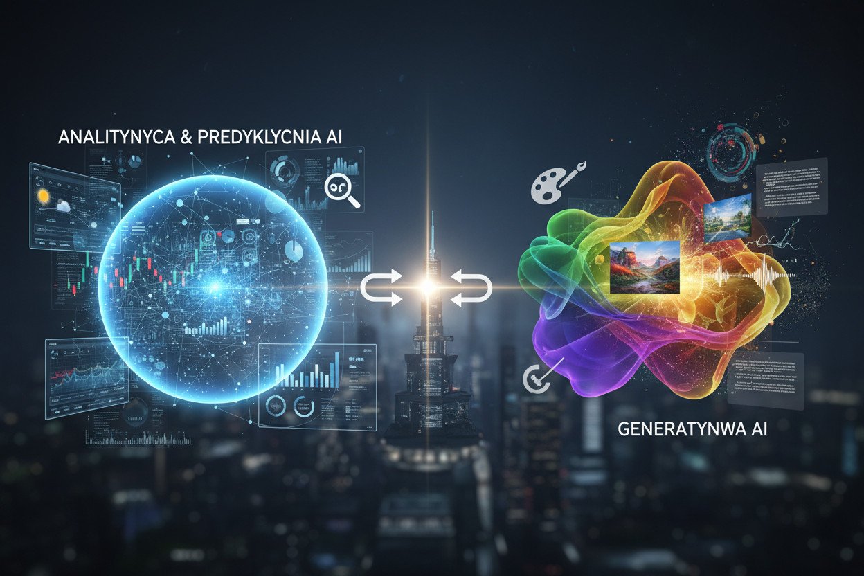 Czym generatywna AI różni się od AI analitycznej i predykcyjnej