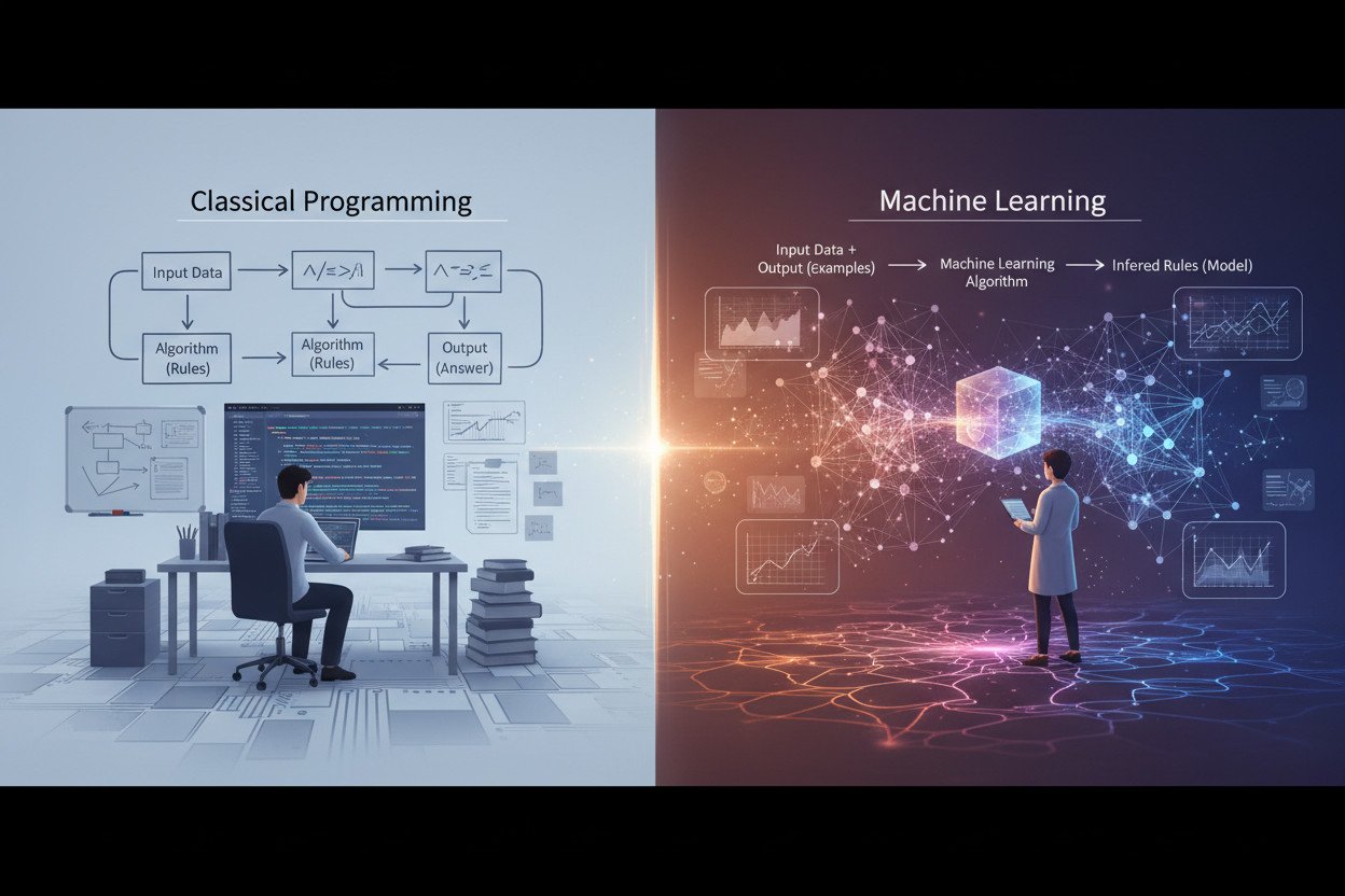 Machine learning co to — definicja i różnica od klasycznego programowania